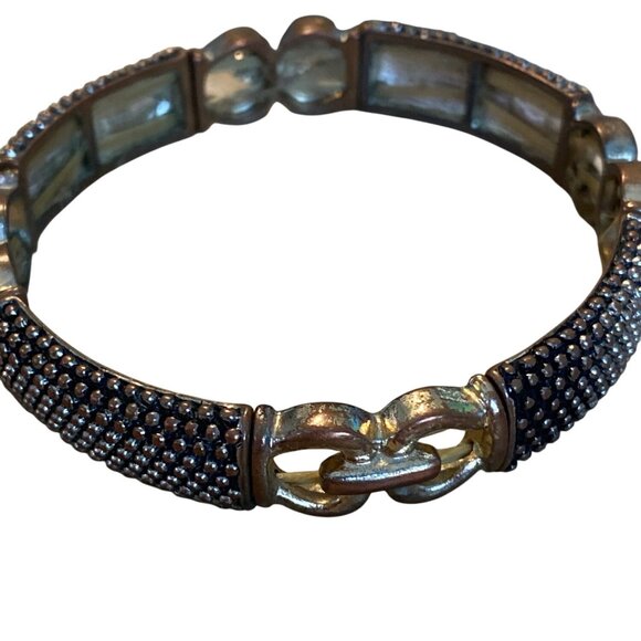 Set Of 4 Metal & Crystal Fashion Bracelets With Pearl Detailing & Snake Design - Picture 5 of 13